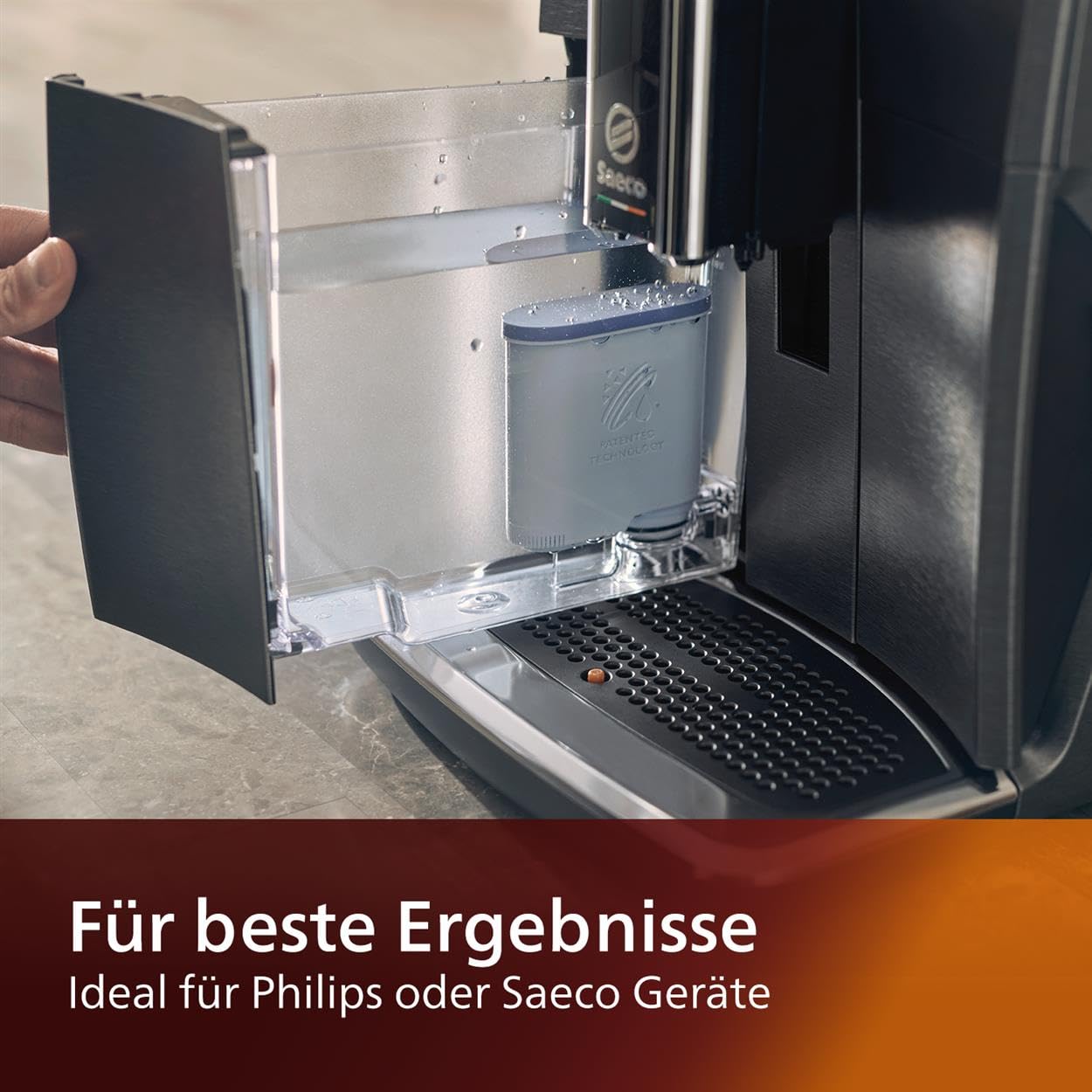 Philips AquaClean Kalk- und Wasserfilter für Espressomaschine, Kein Entkalken bis 5000 Tassen, Einzelpack
