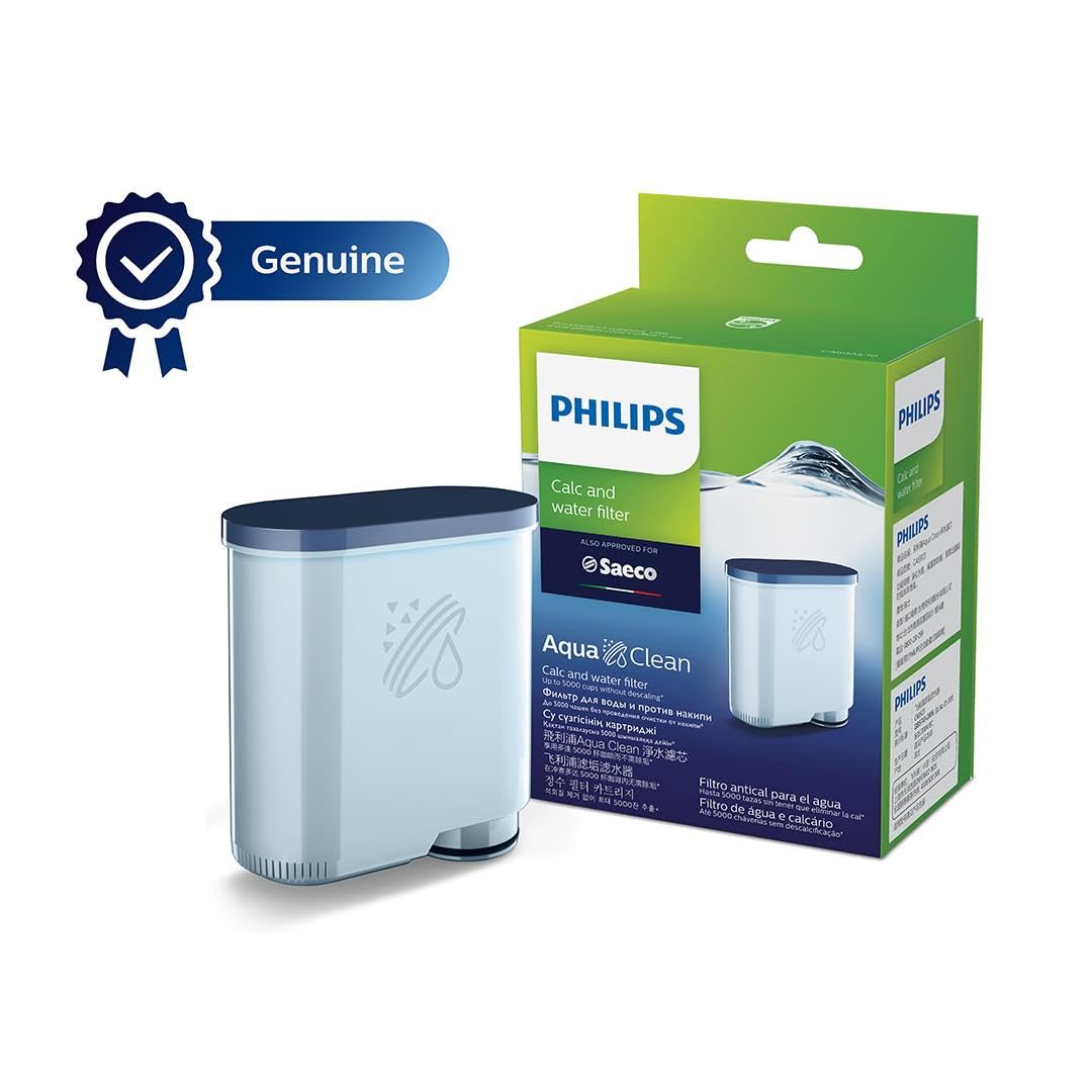 Philips AquaClean Kalk- und Wasserfilter für Espressomaschine, Kein Entkalken bis 5000 Tassen, Einzelpack